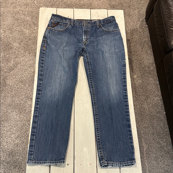 Ariat Men's FR M3 Jeans 40x34 Blue Loose Straight Fire Resistant Work Jeans - Picture 8 of 8